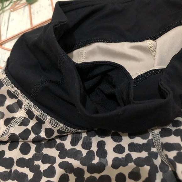 Lululemon 4 pace rival crop ace grain spot leggings brown black active yoga - Picture 7 of 10